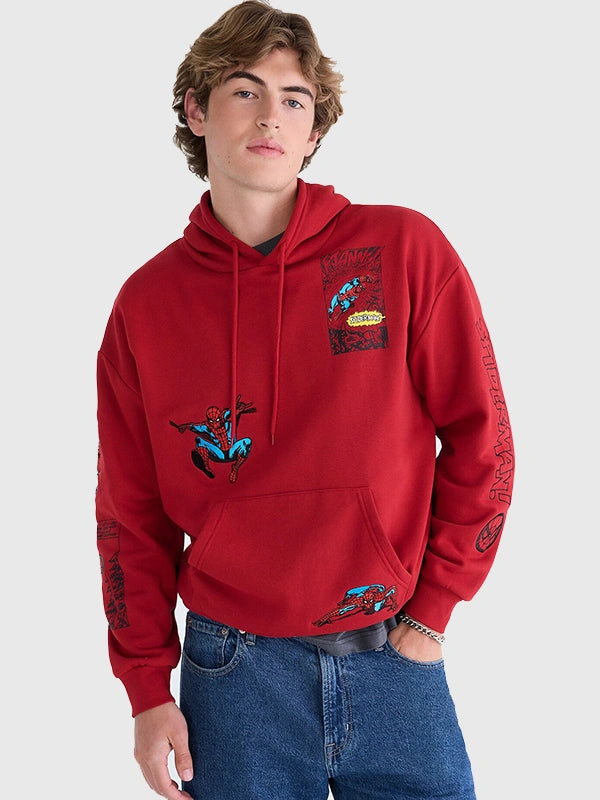 Spider-Man-Marvel-Aeropostale-Comic-Red-Boxy-Pullover-Hoodie-2026