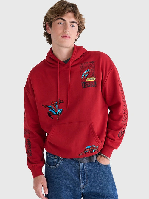 Spider-Man-Marvel-Aeropostale-Comic-Red-Boxy-Pullover-Hoodie-2026