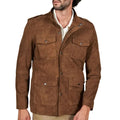 Taupe_suede_leather_saharan_jacket_with_patch_pockets