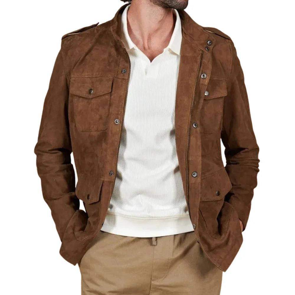 Taupe_suede_saharan_jacket_with_patch_pockets
